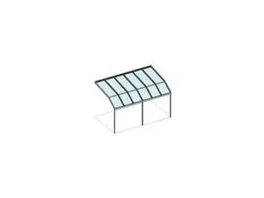 Pultdachwintergarten mit einem Solarknick