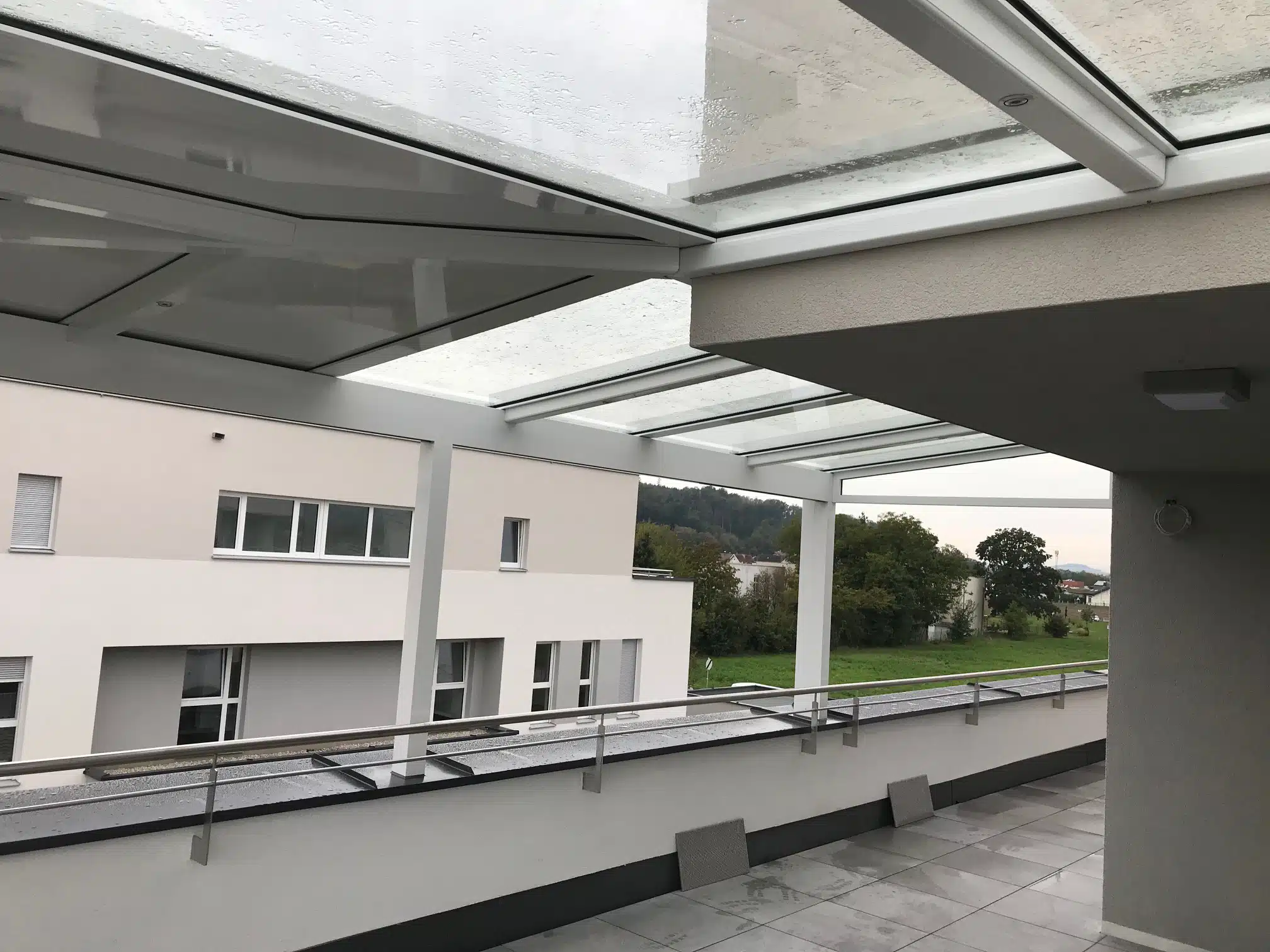 Aluminium Terrassenüberdachung für Penthouse in Linz