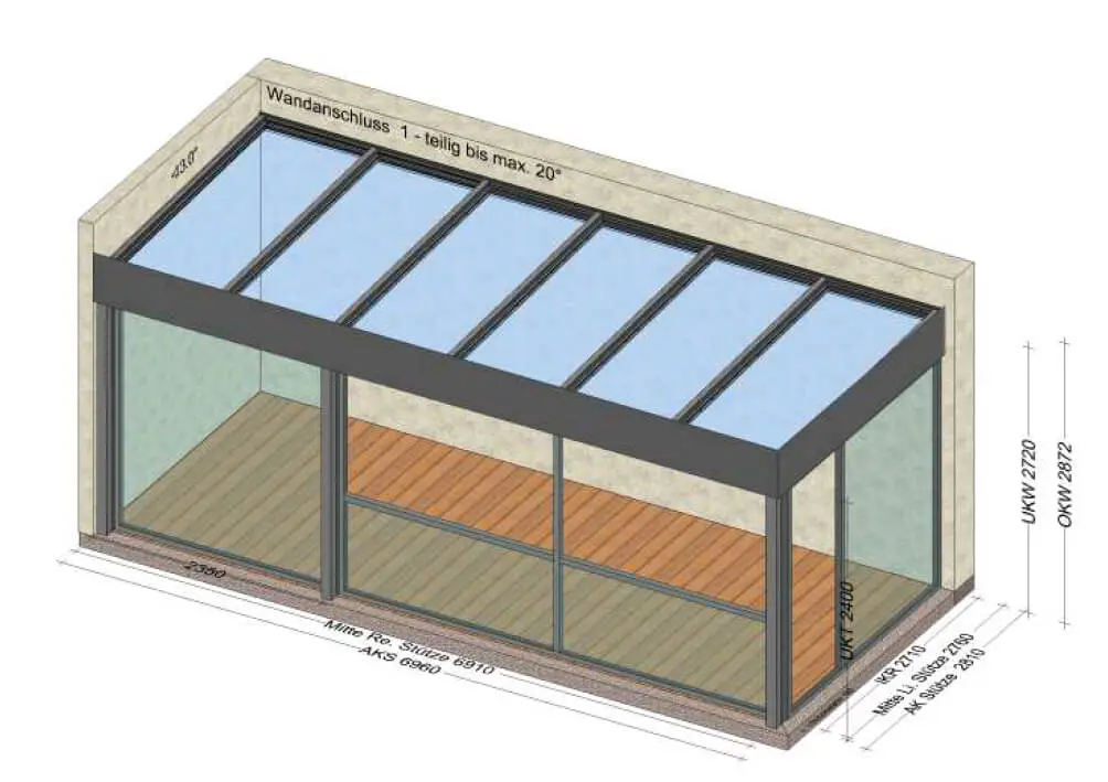 Balkonüberdachung für Terrasse