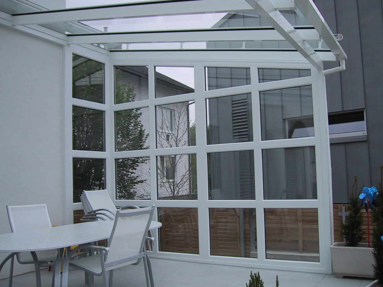 Beispiel für Seitenteil Terrassenüberdachung
