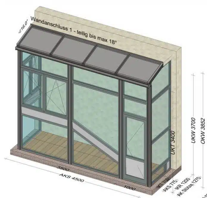 Eingangsverbau vom Wintergartenanbieter