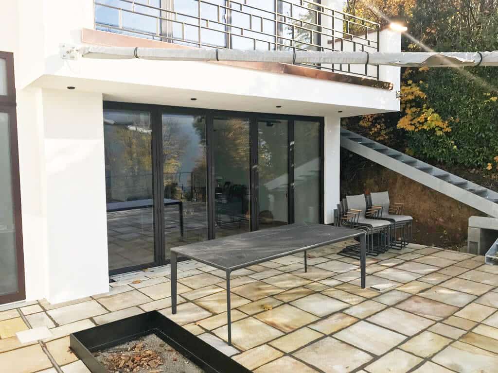 Faltschiebetüren mit Sicherheitsglas für Terrasse