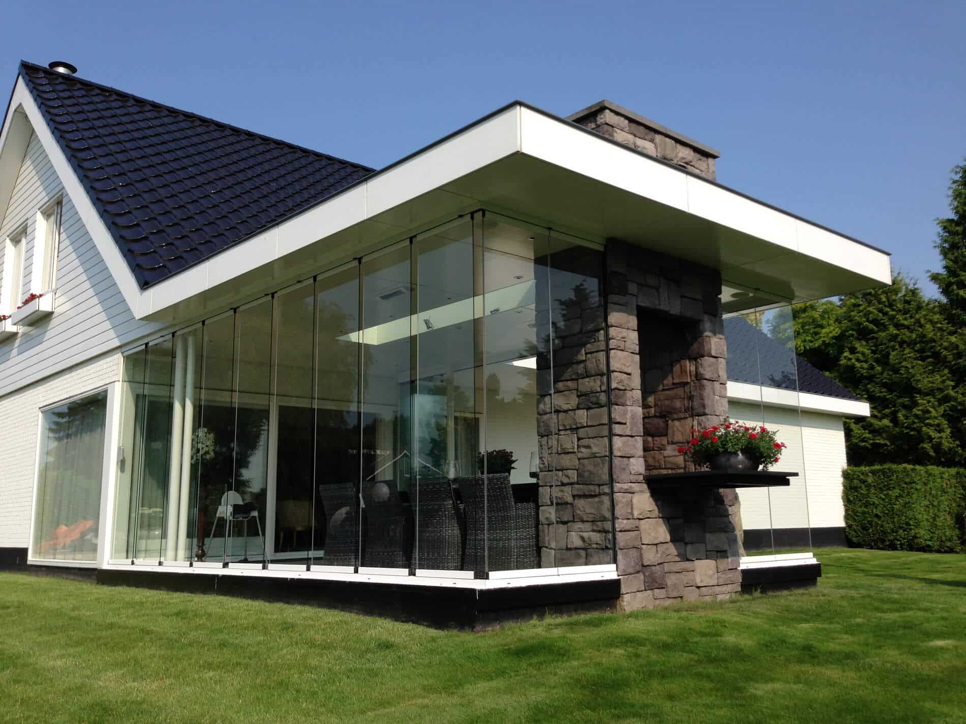 Falttüre Glas