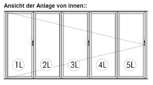 Falttüre SF 55 Sunflex - weiß mit Isolierverglasung