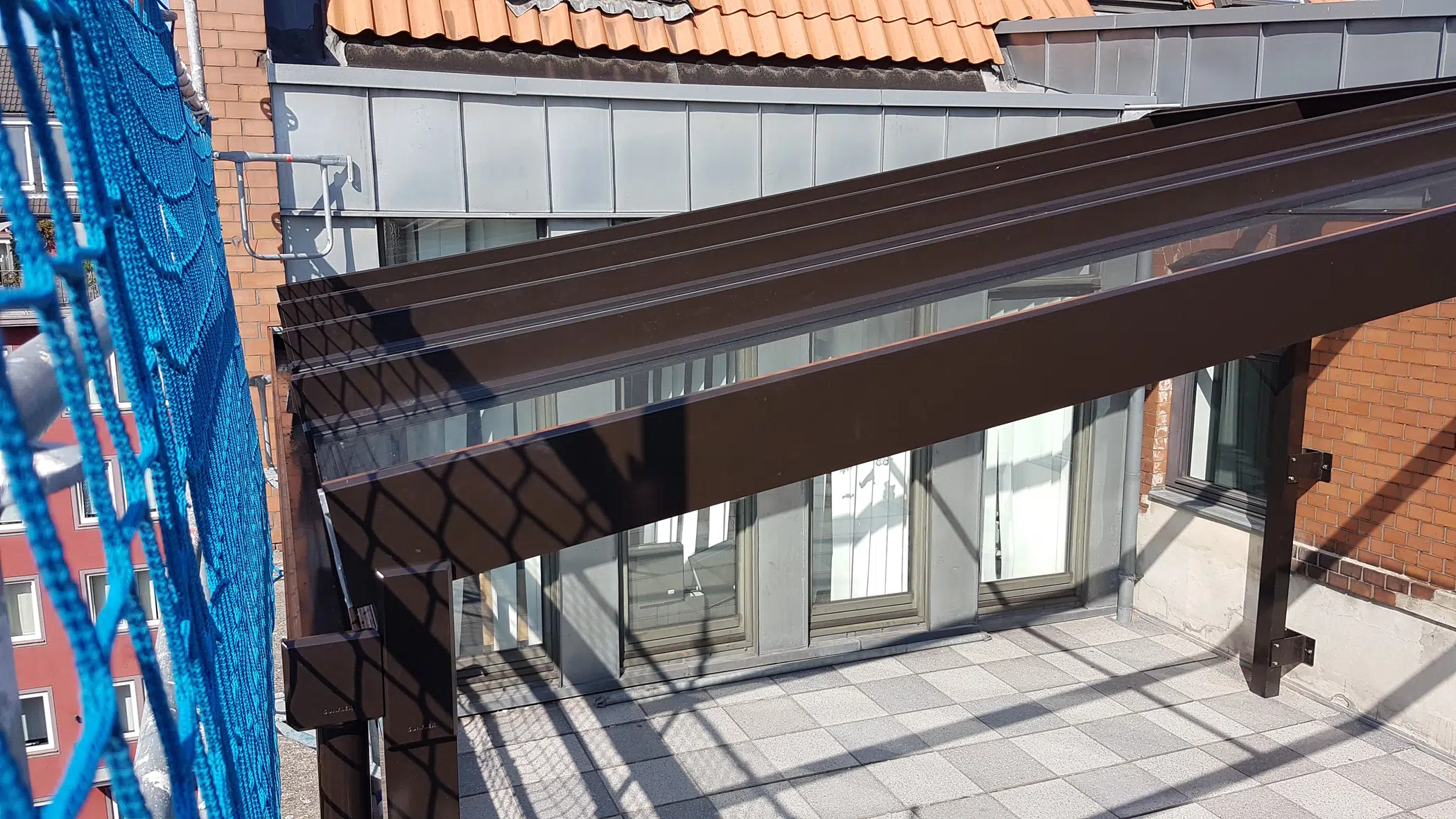 Glasdach für die Dachterrasse