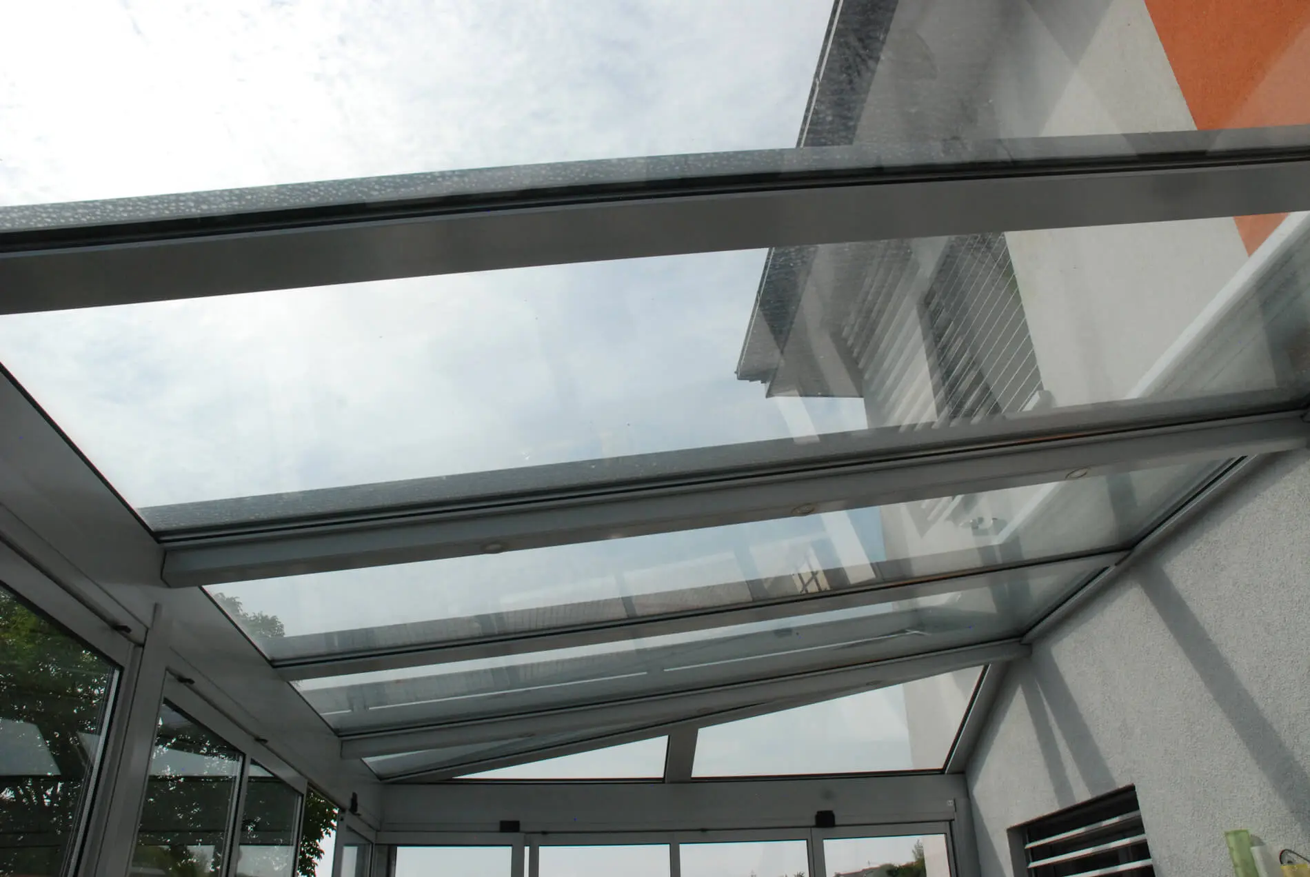 Glasdachkonstruktion Alu für Wintergarten
