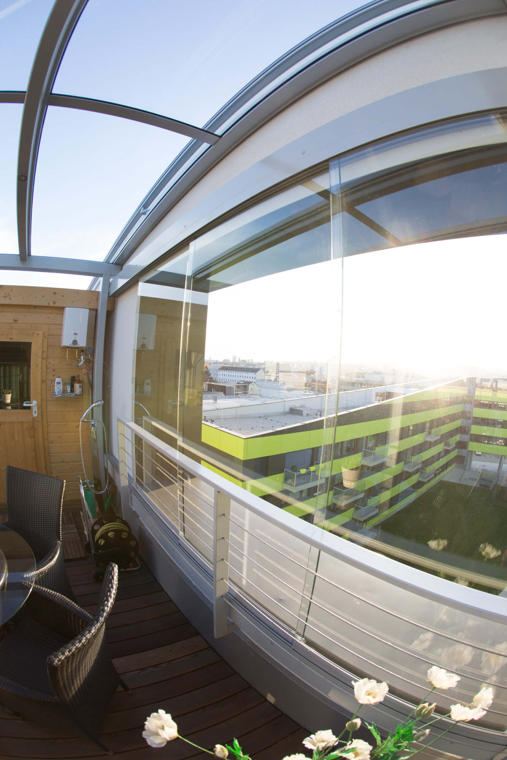 Glasschiebeanlage Terrasse