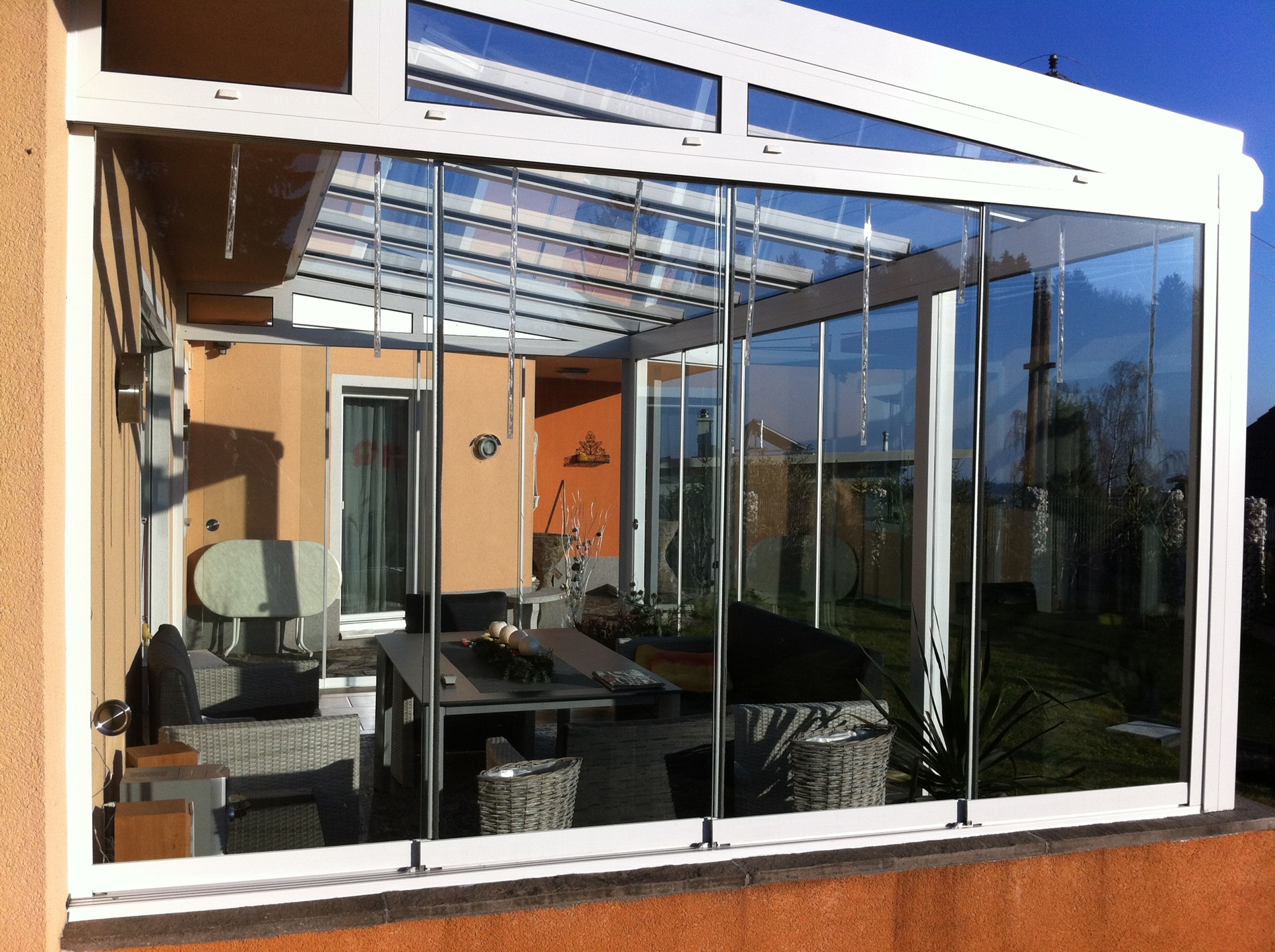 Glasschiebetüren Wintergarten