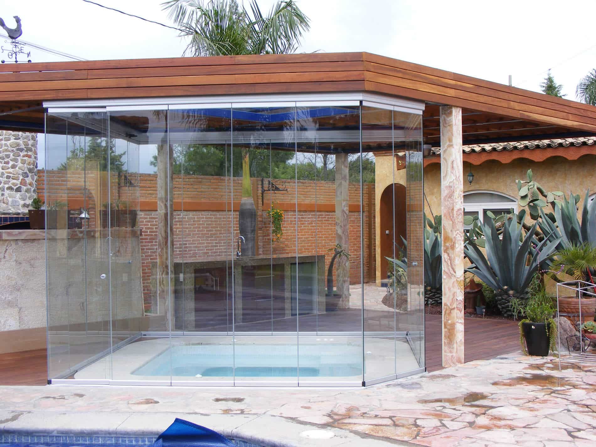Glasschiebewand Whirlpool - Jacuzzi