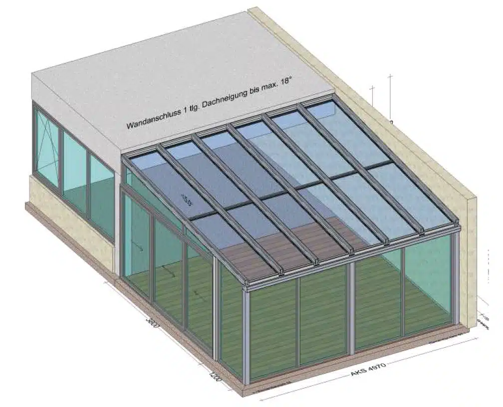 grosser Wintergarten Sonderanfertigung