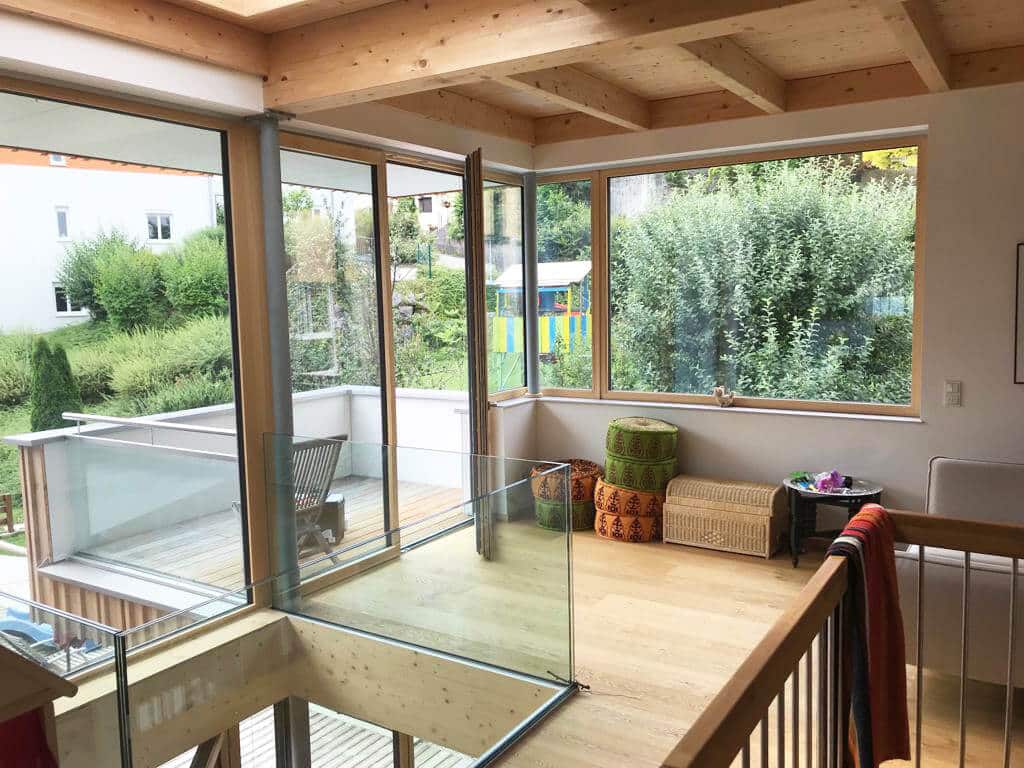 Holz Aluminium Balkontüre für Anbauten