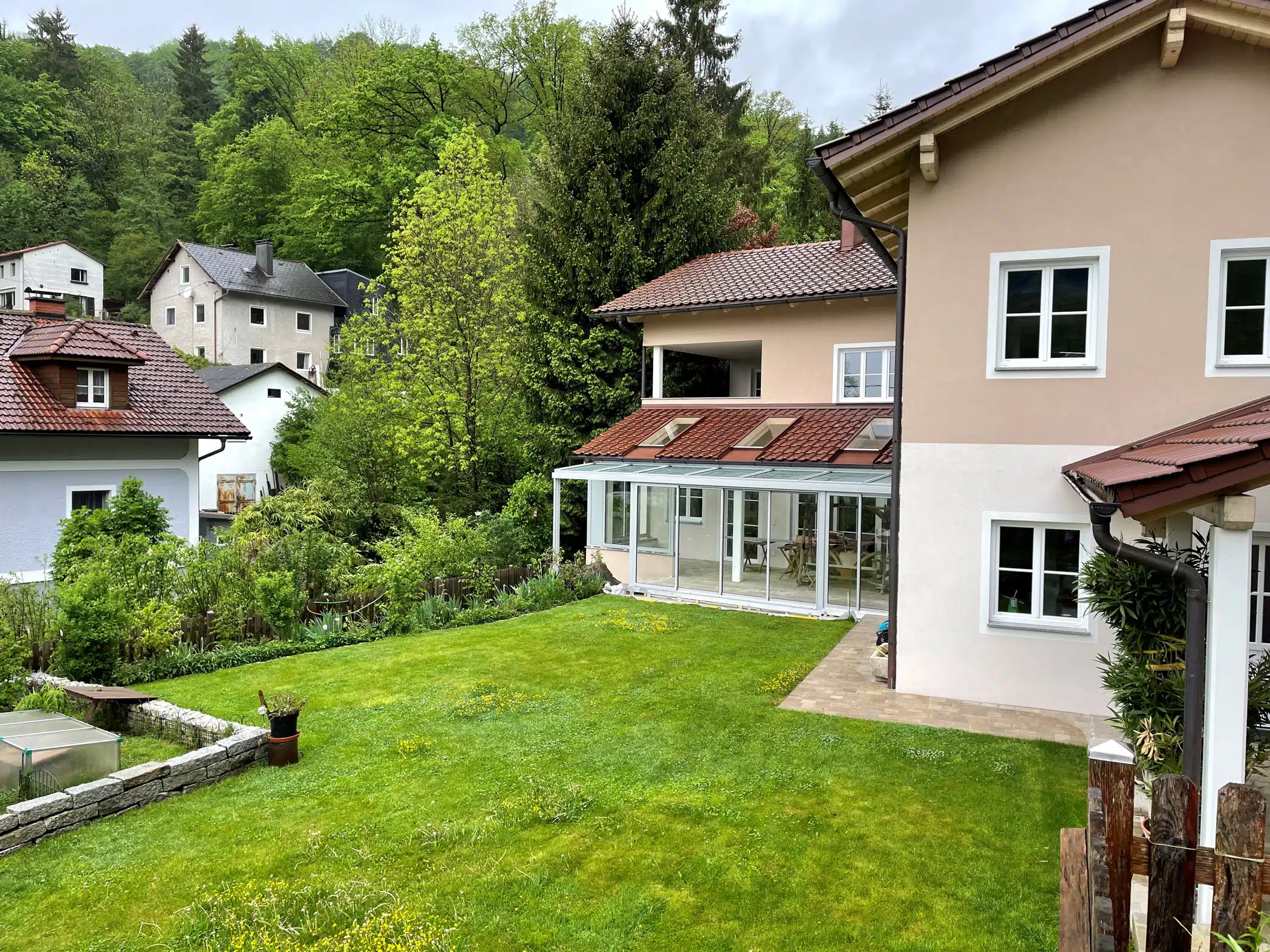 Idee für Wintergarten Anbau auf der Terrasse