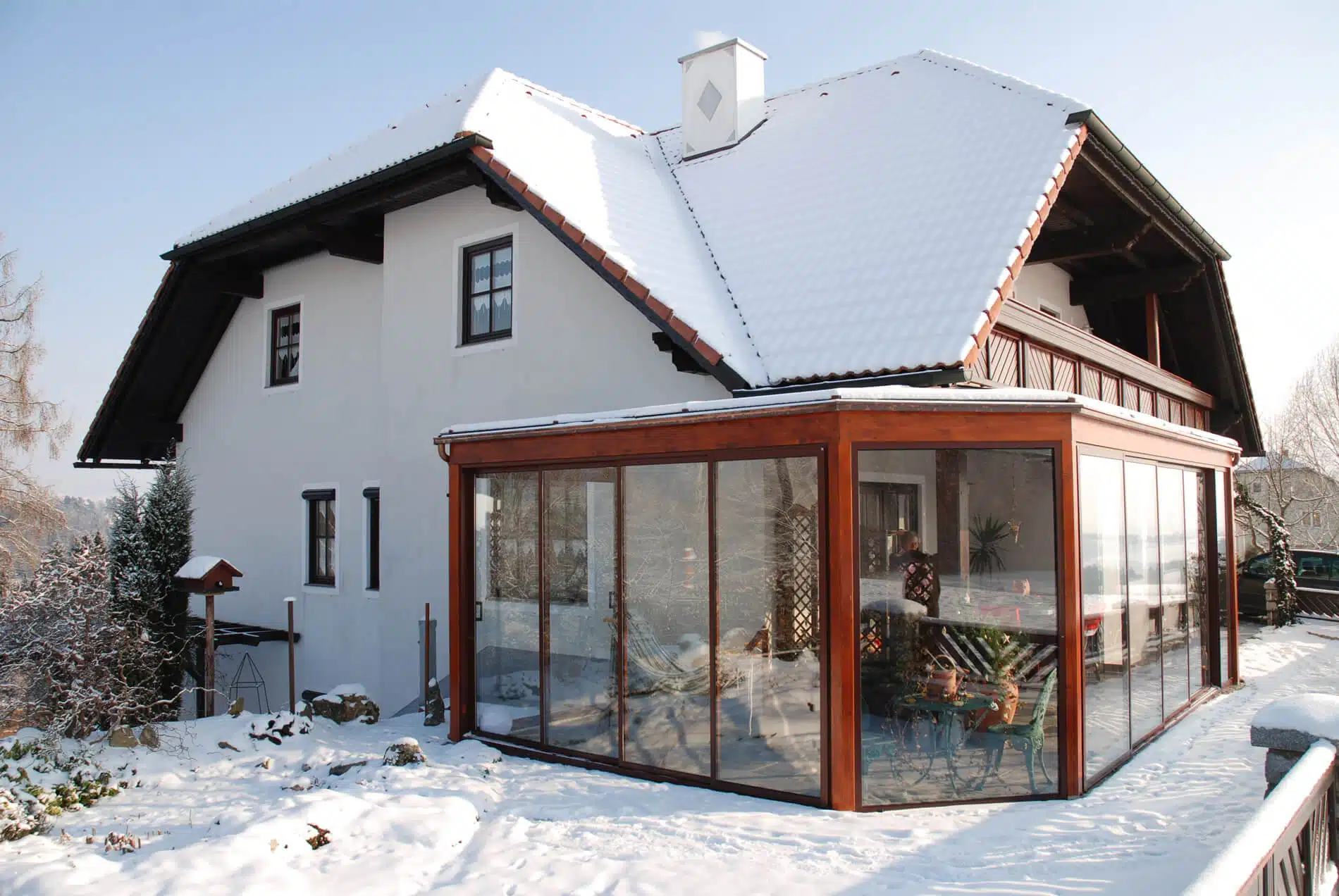 Klassischer Wintergarten Anbau zum Schieben