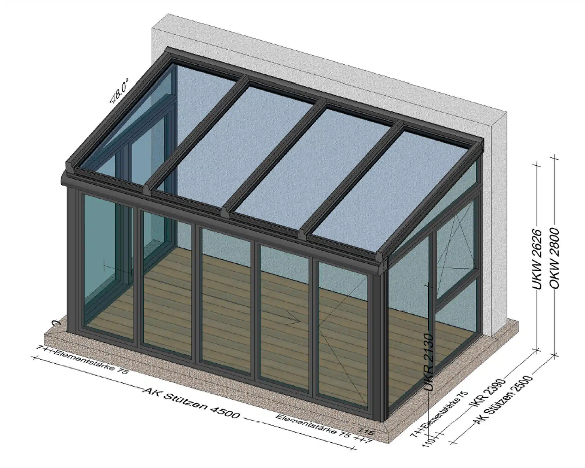 Kleiner Wohnwintergarten nach Maß