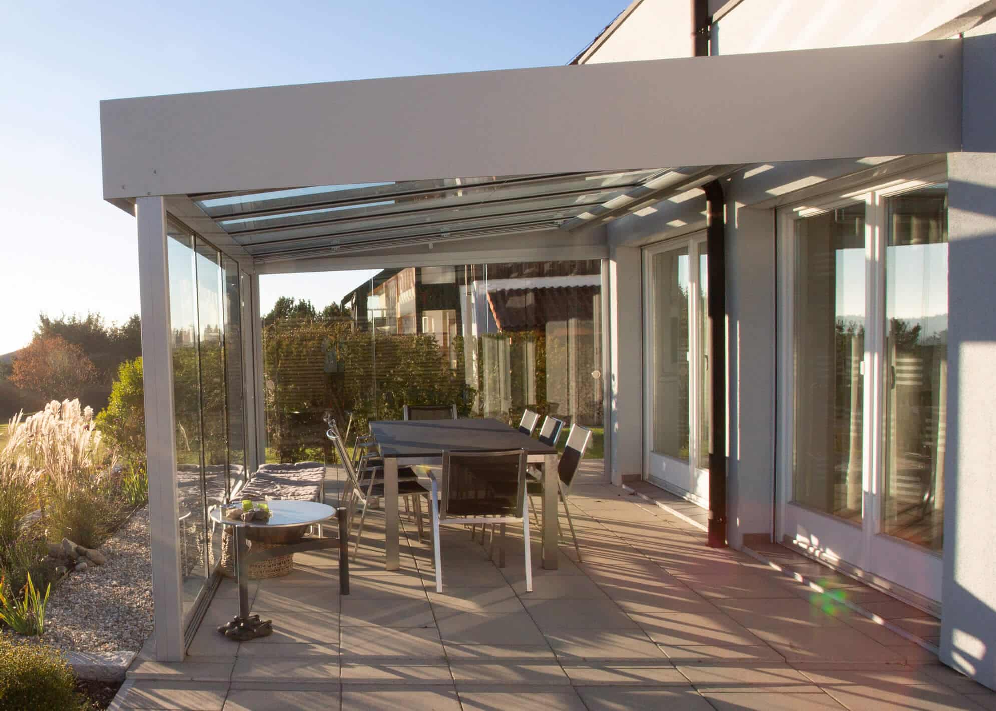 Moderne Terrassenuberdachung Preise Uberdachungen Flachdach