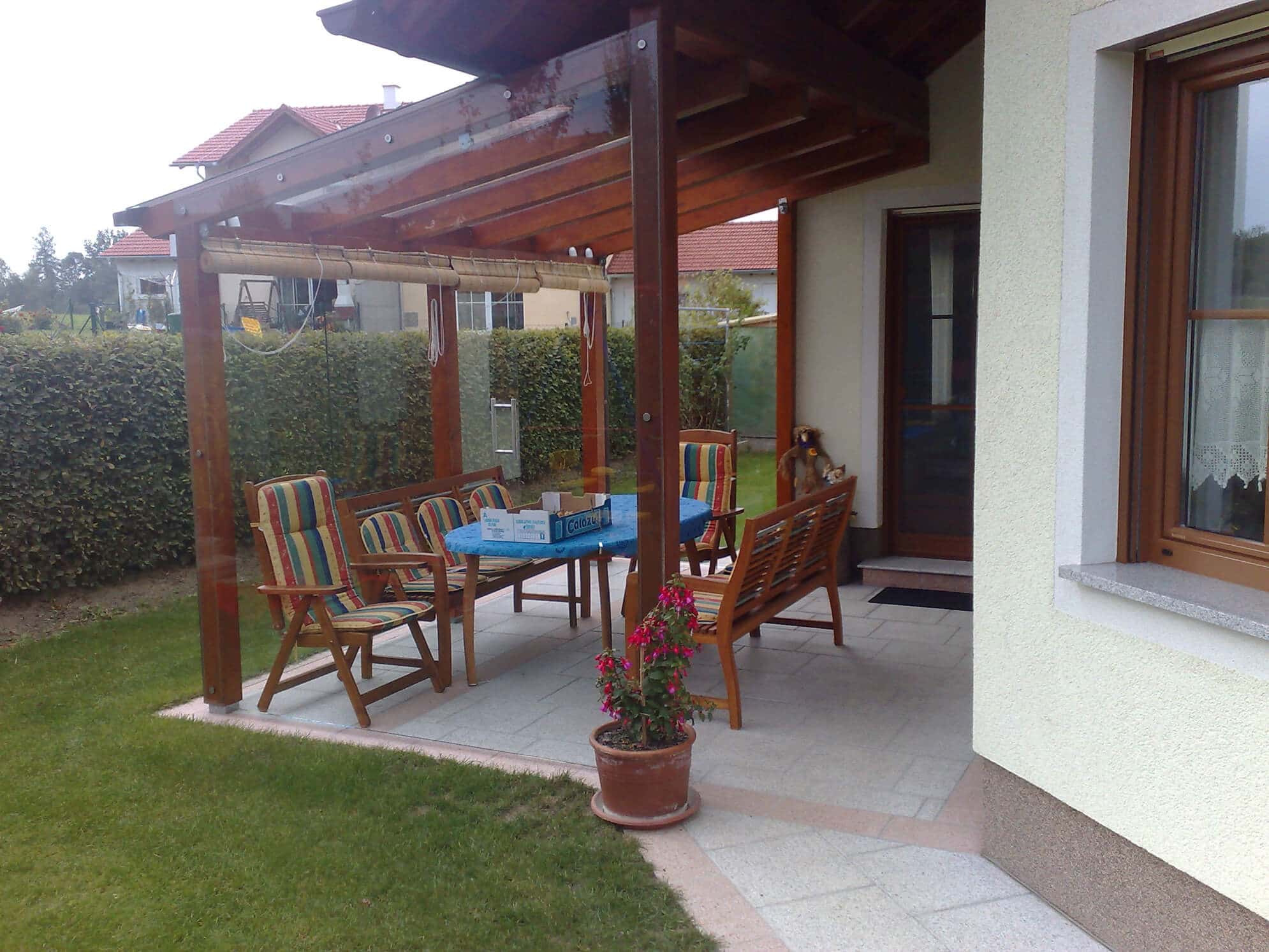 Pergola mit Glas verglasen