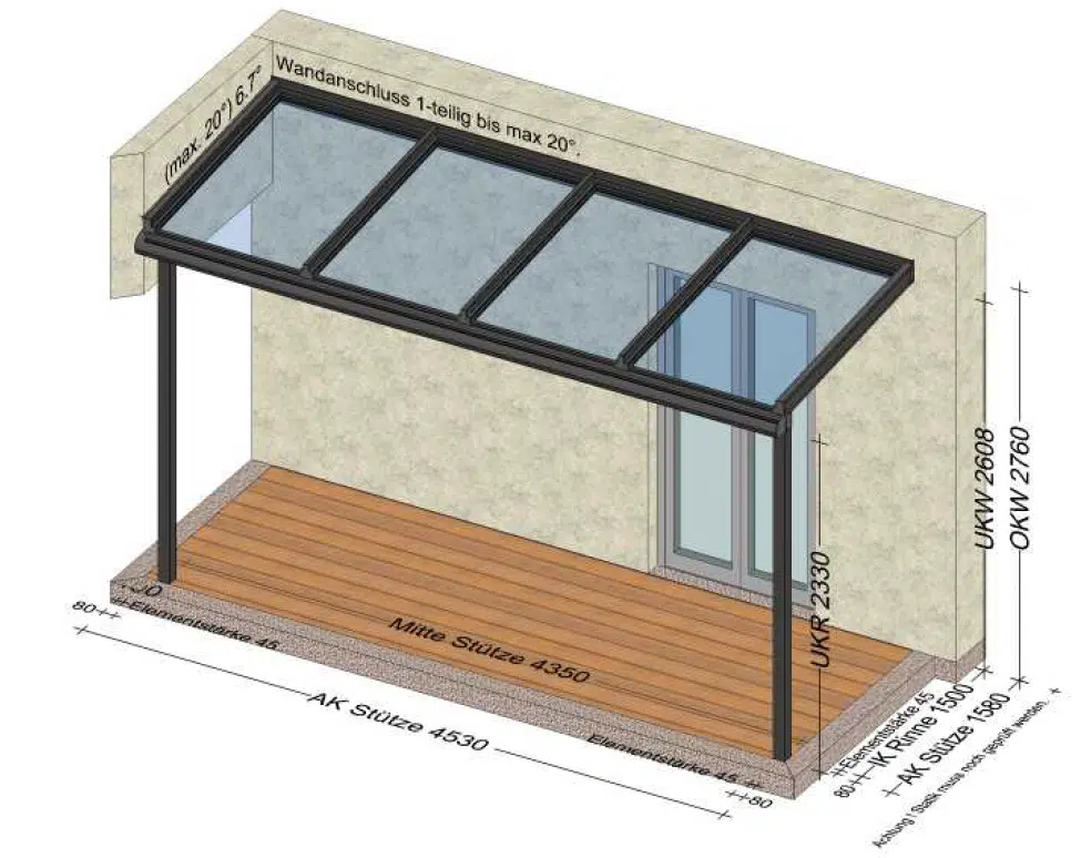 Regenschutz Überdachung Terrasse
