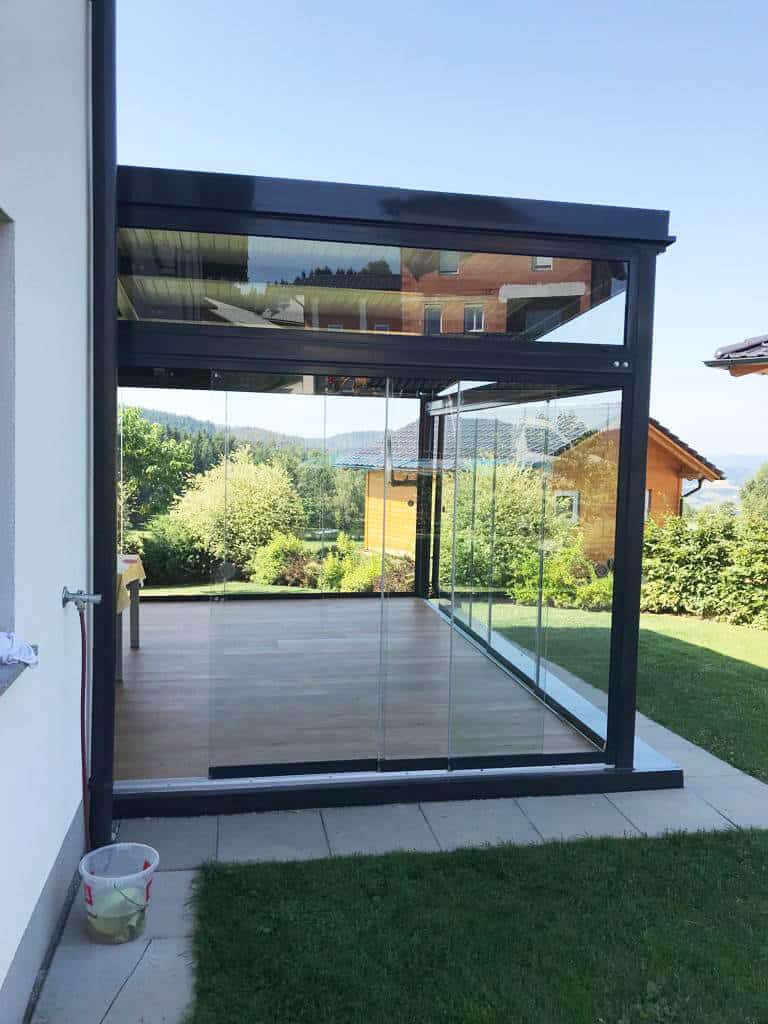 Schiebesystem Glas Terrasse