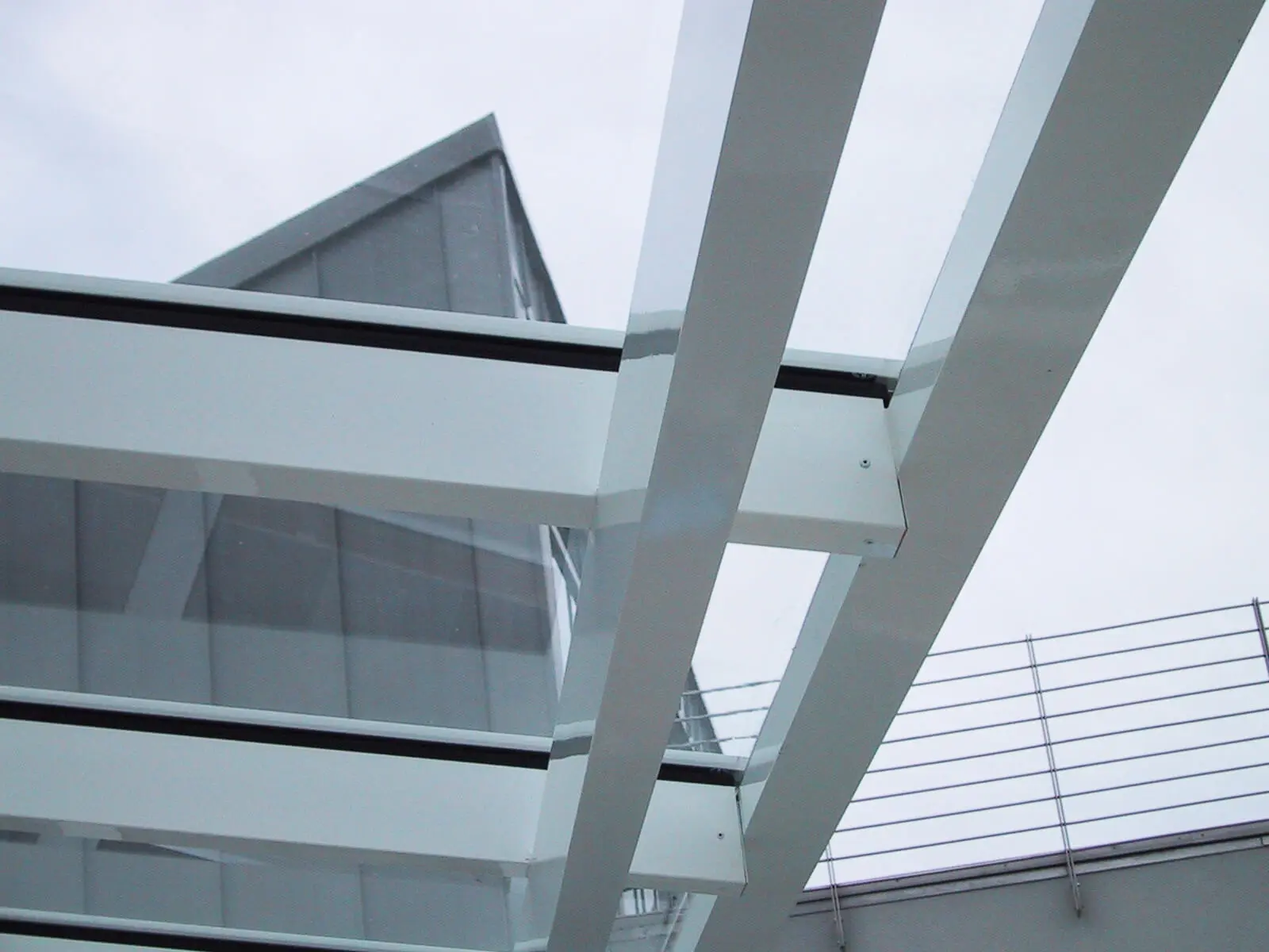 Schmidinger Terrassendach mit Glas weiß