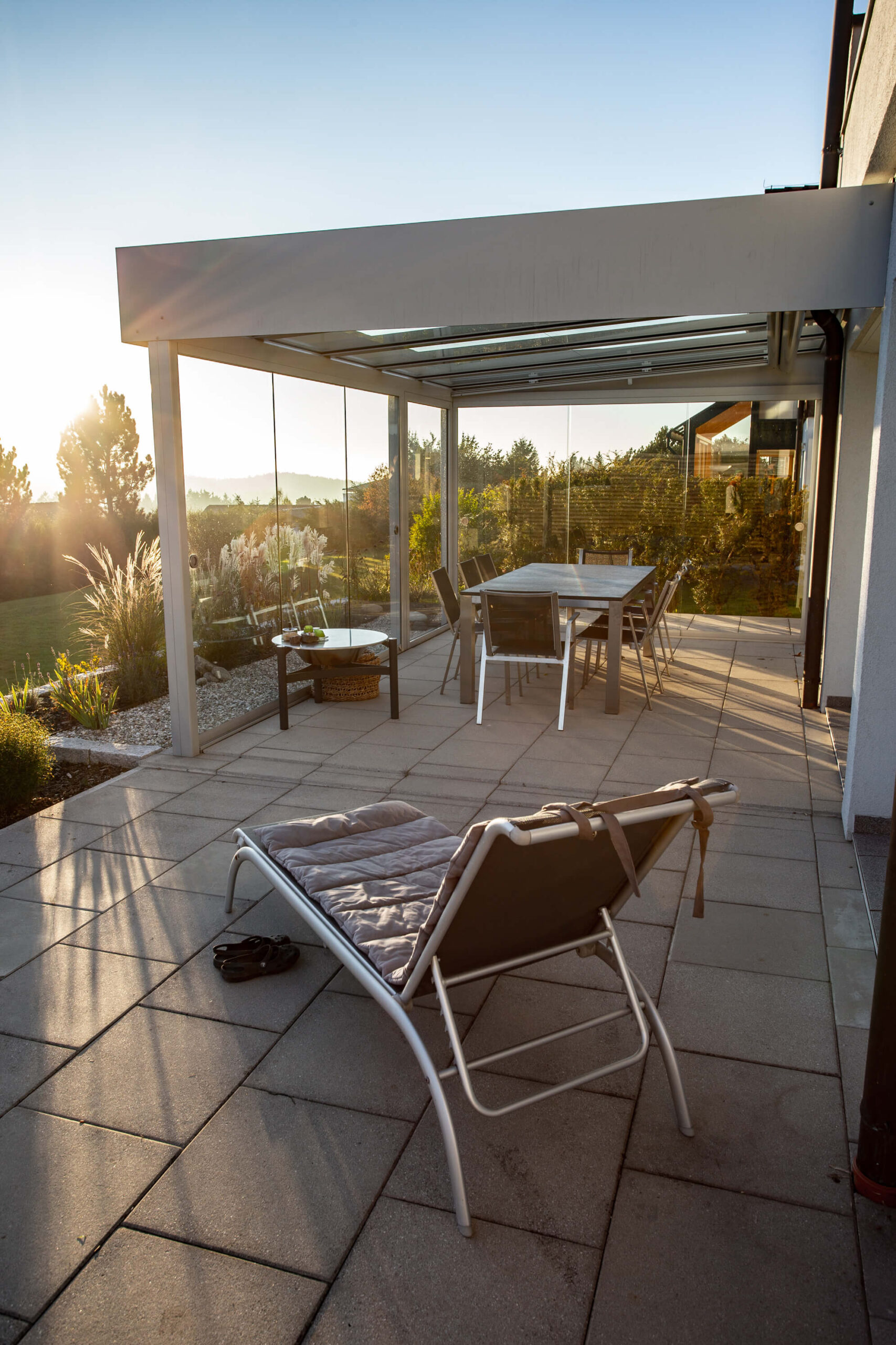 Schmidinger Terrassenüberdachung mit Beschattung in OÖ
