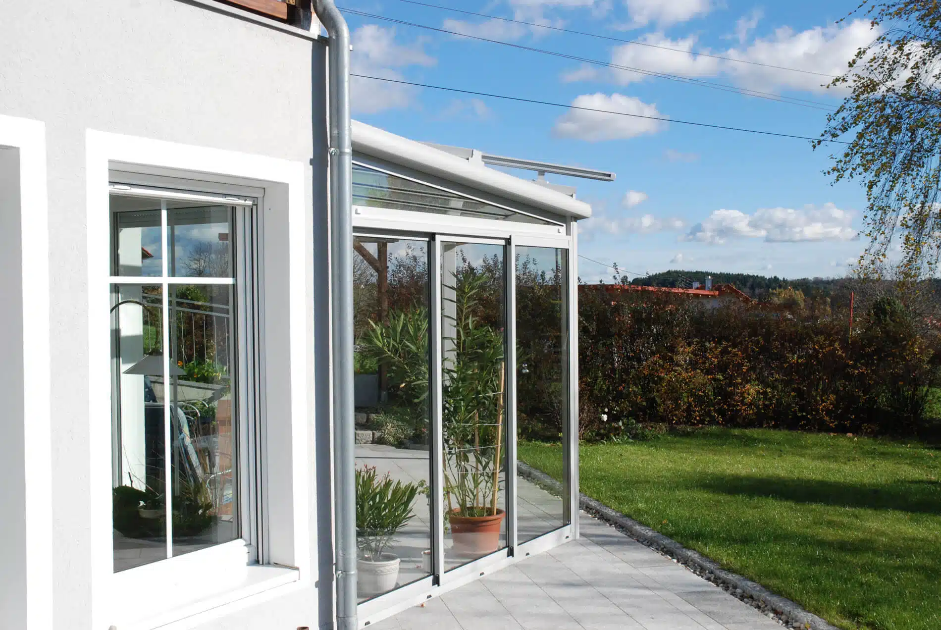 Seitenwand zum Schieben für Terrassenüberdachung