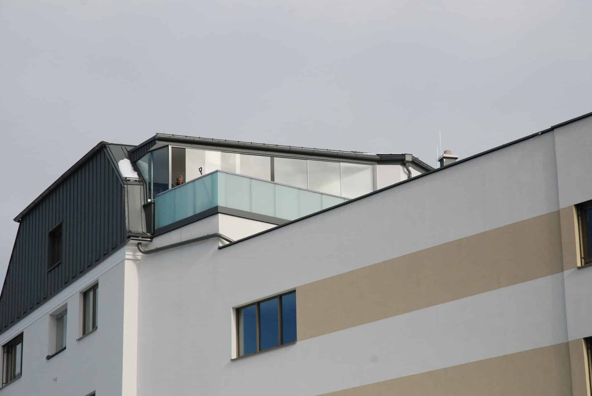 Sicht und Windschutz Terrasse mit Glas