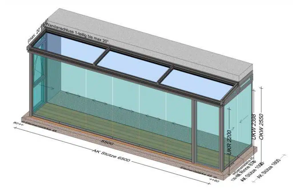 Sommergarten 6,5 x 1 Meter