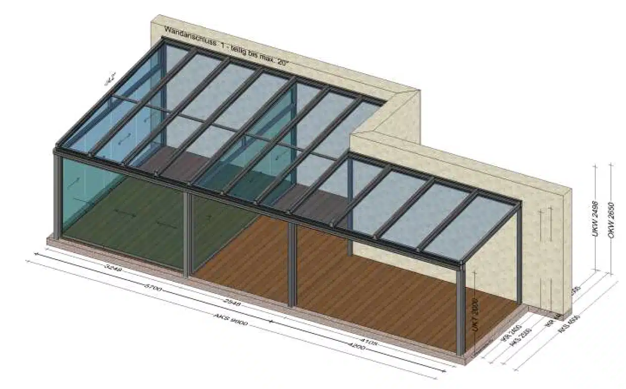 Sommergarten mit zusätzlicher Glasüberdachung