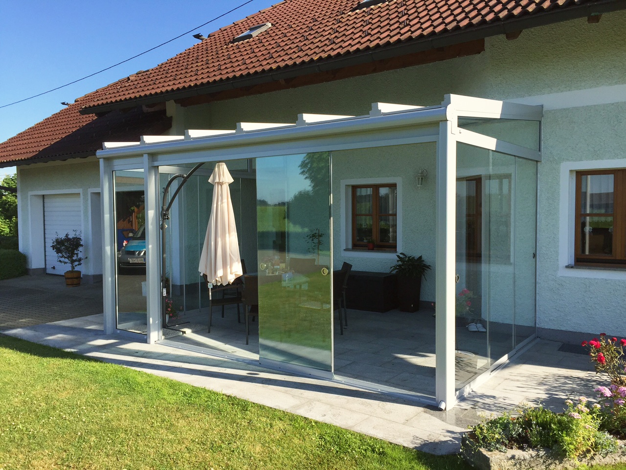 Sunflex Glasschiebewand für Wintergarten
