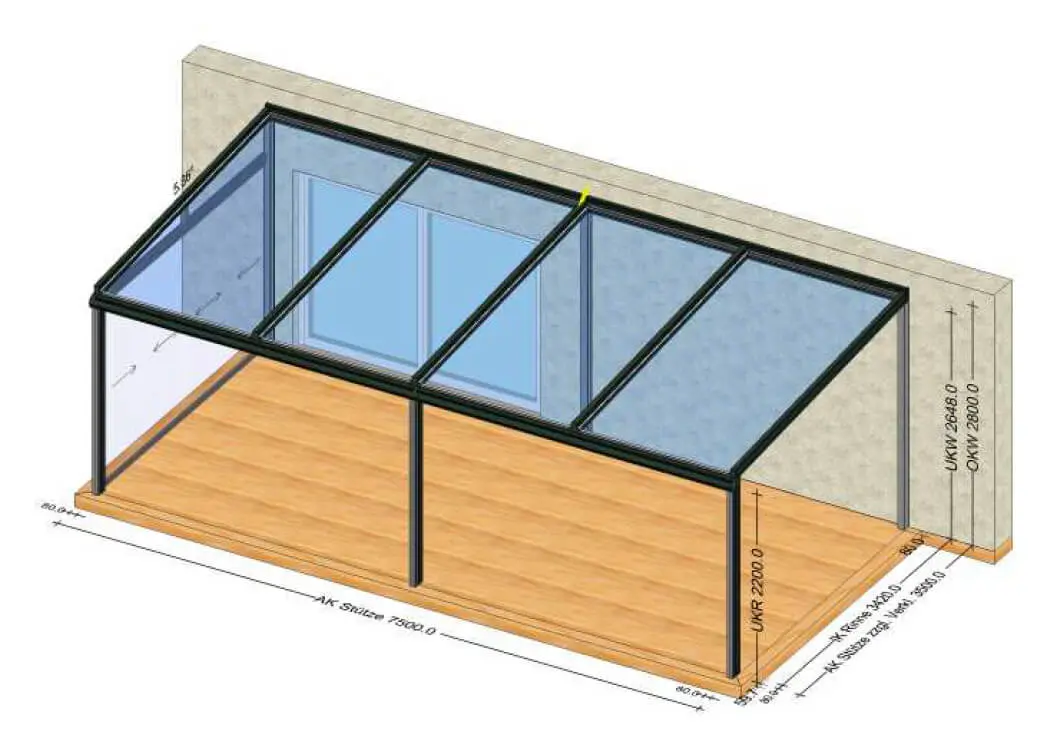 Teilverglaste Terrassenüberdachung - Planung OÖ