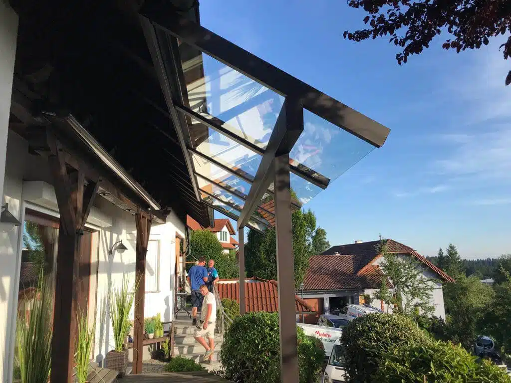 Terrasse Glasdach Alu in Oberösterreich