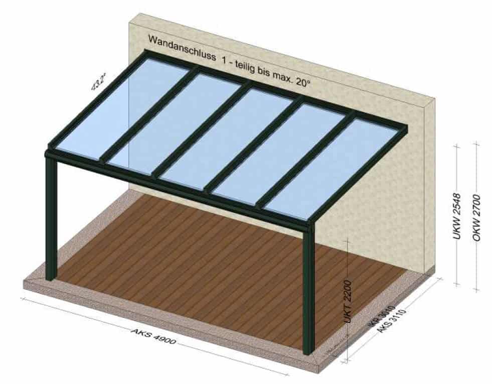 Terrasse mit Überdachung schützen