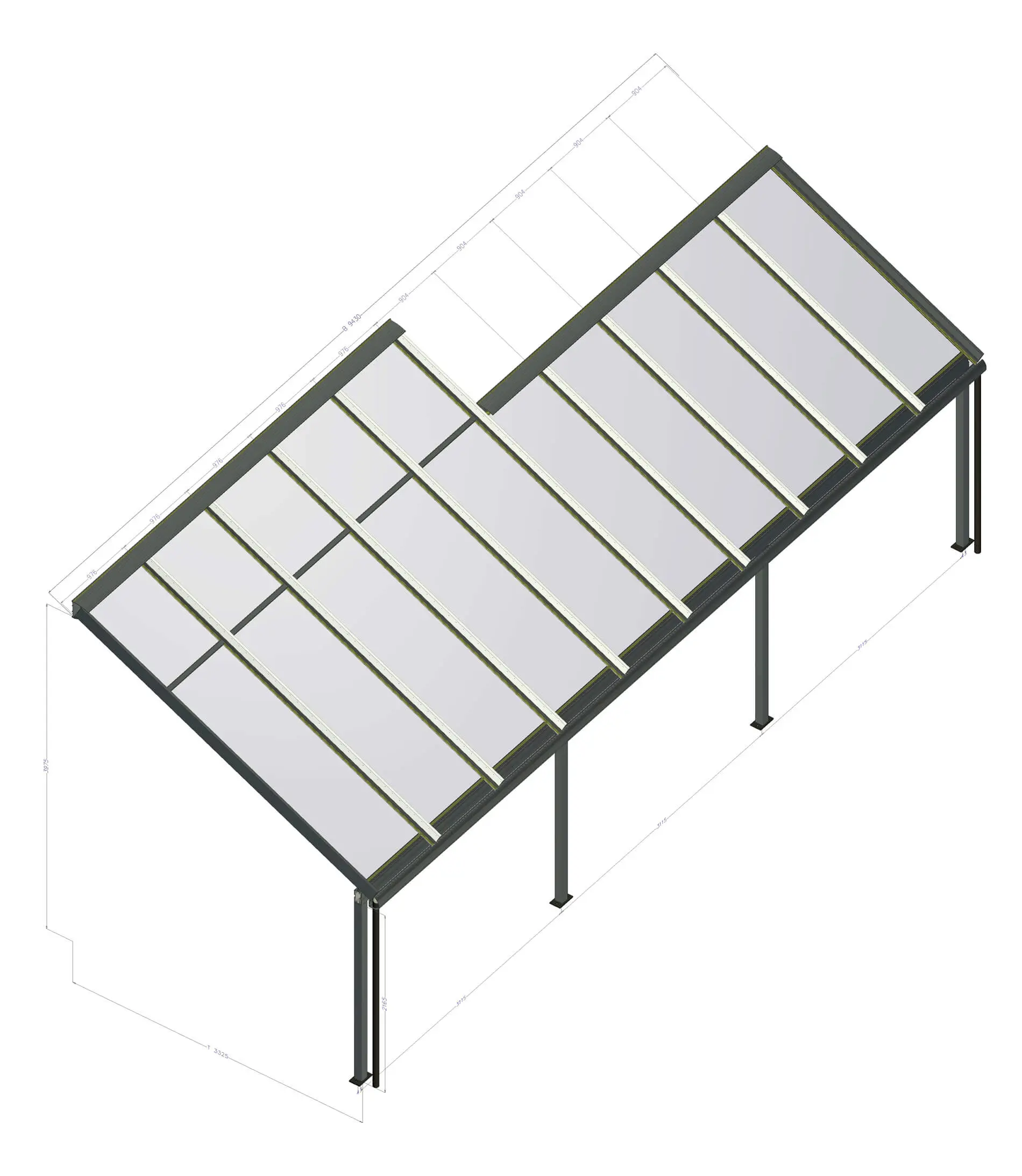 Terrassenglasdächer Aluminium