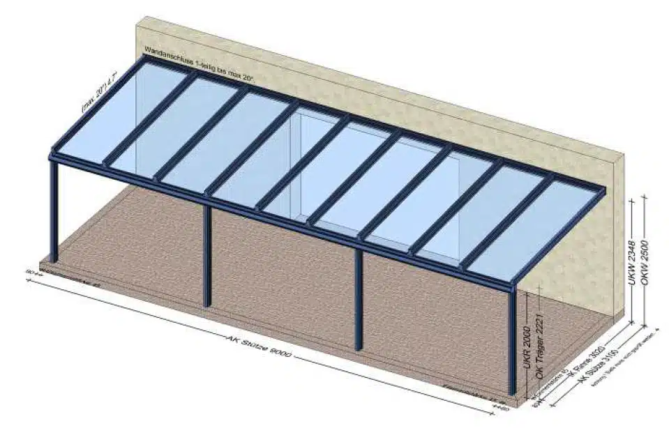 Terrassenüberdachung Planung in 4303 St. Pantaleon