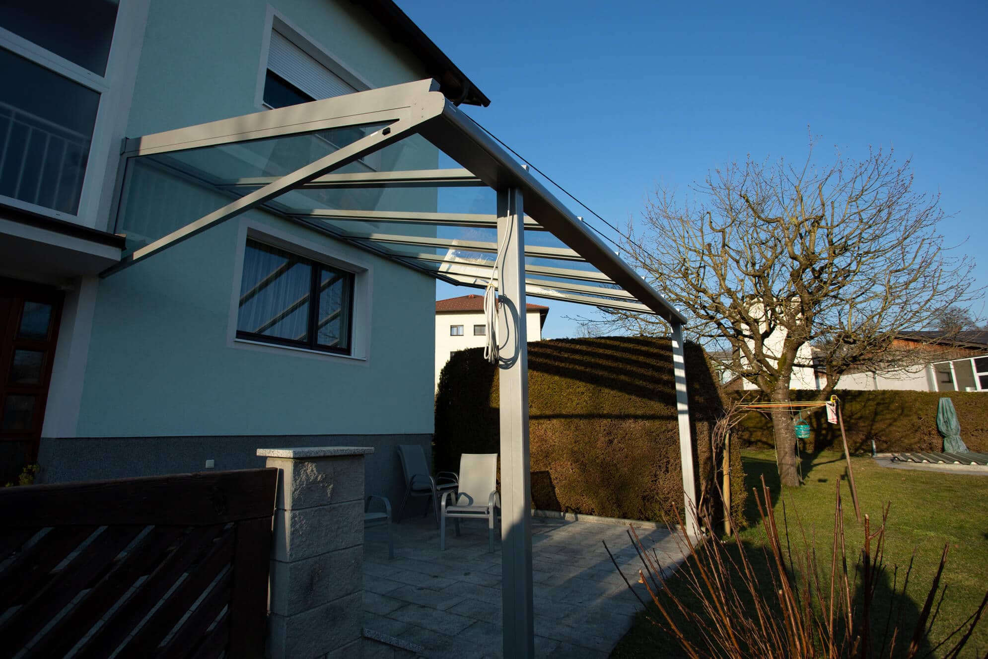 Terrassenüberdachung Alu Pultdach
