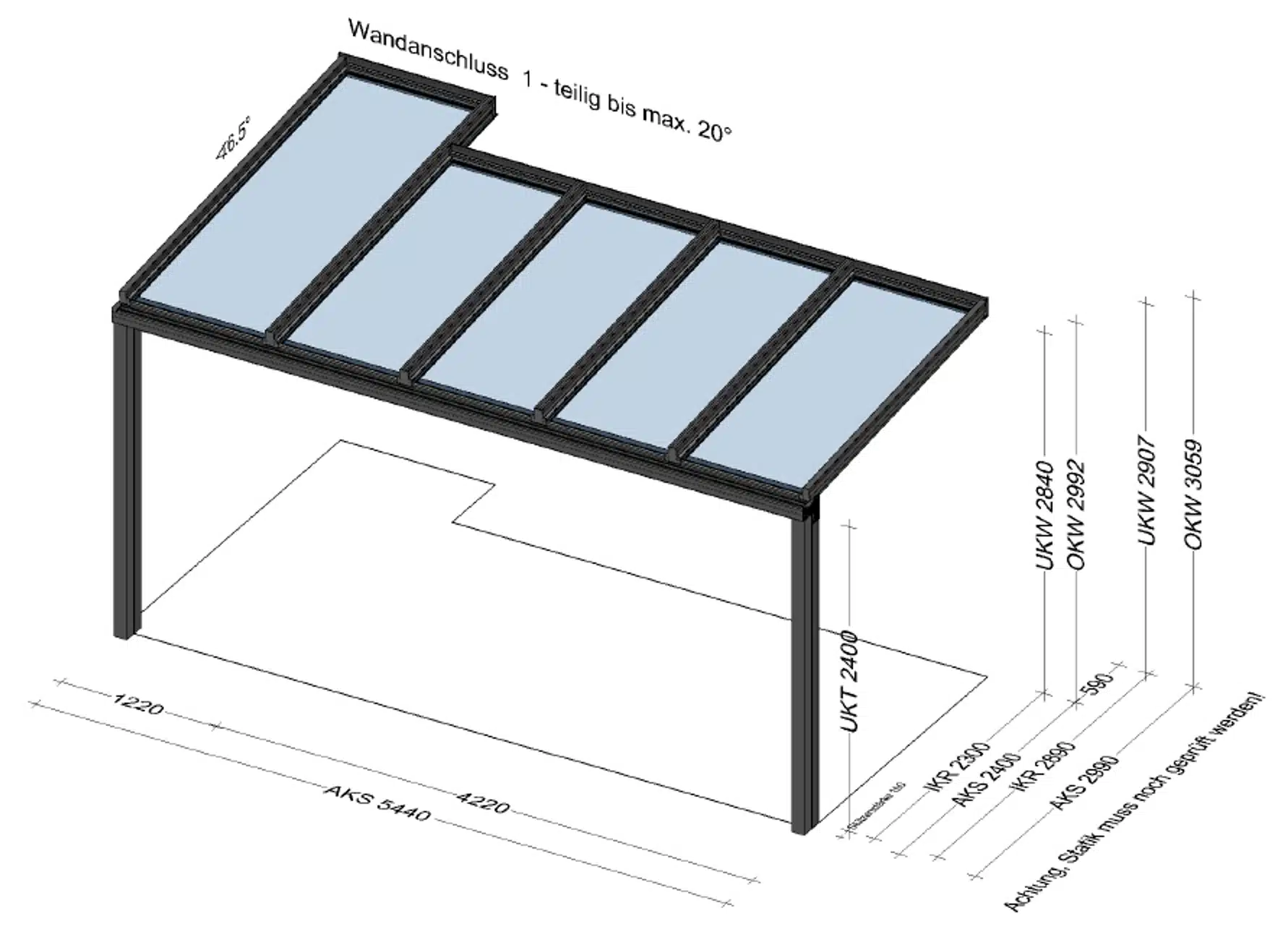 Terrassenüberdachung Planung BV Aschach an der Donau