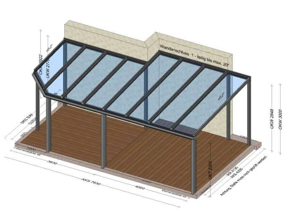 Terrassenüberdachung Planung in Kremsmünster