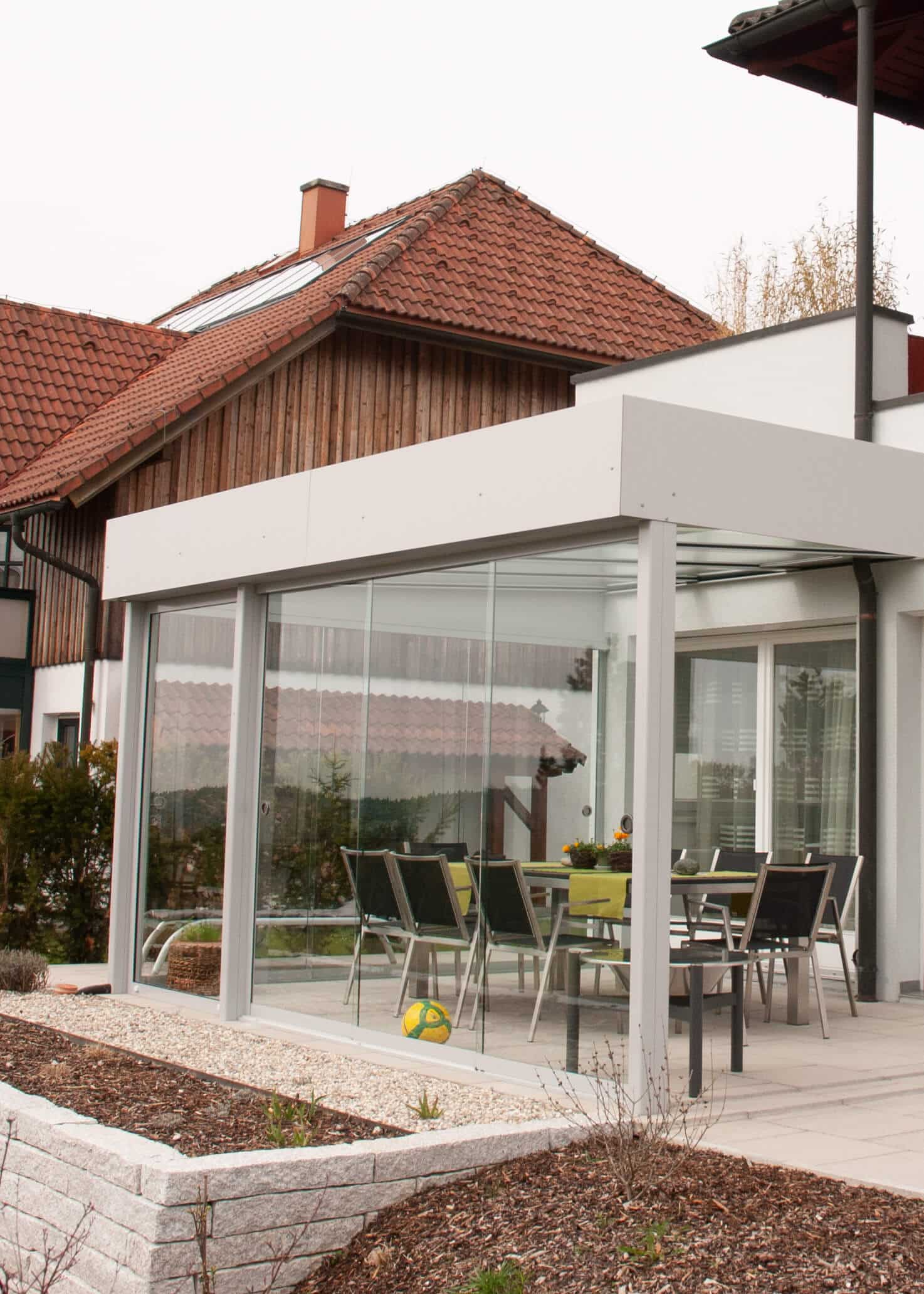 Terrassenüberdachung Sunflex Schiebetüren