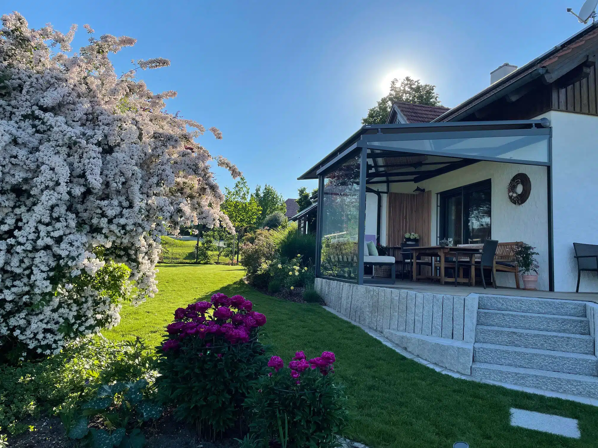 Terrassenüberdachung verglasen lassen