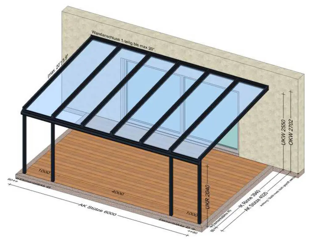 Terrassenüberdachung VSG