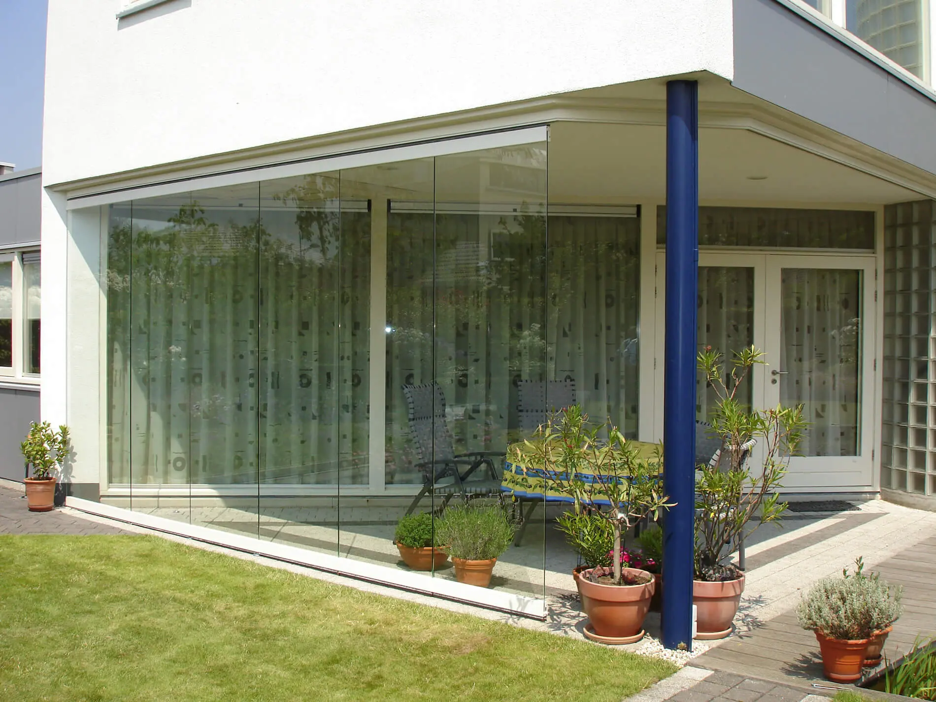 Terrassenverglasung mit Horizontal-Schiebewand