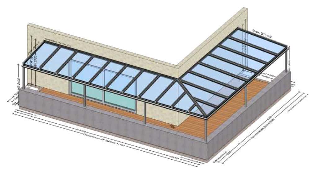 Überdachung Penthouse Linz