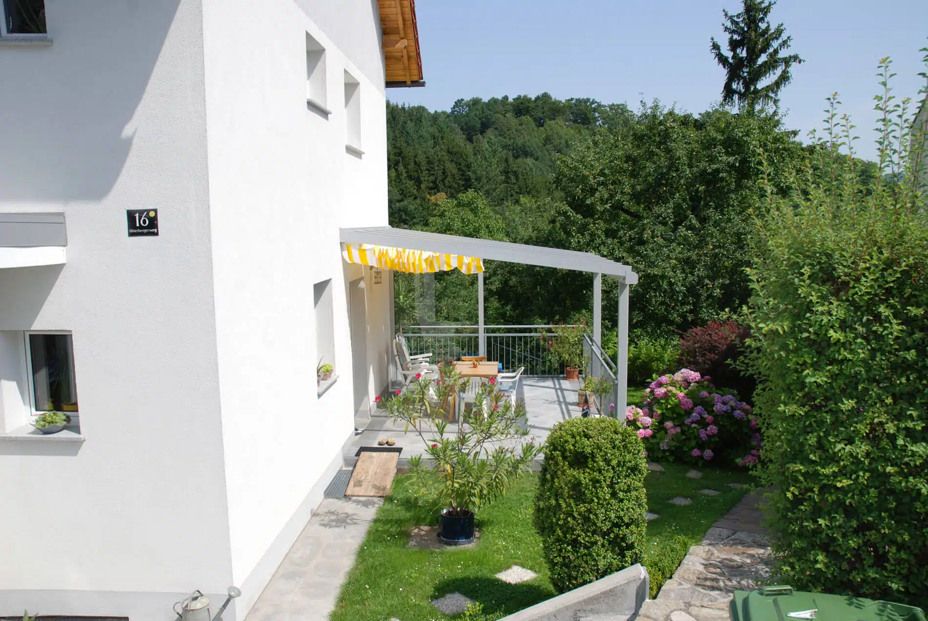 Überdachung Terrasse Glas Aluminium