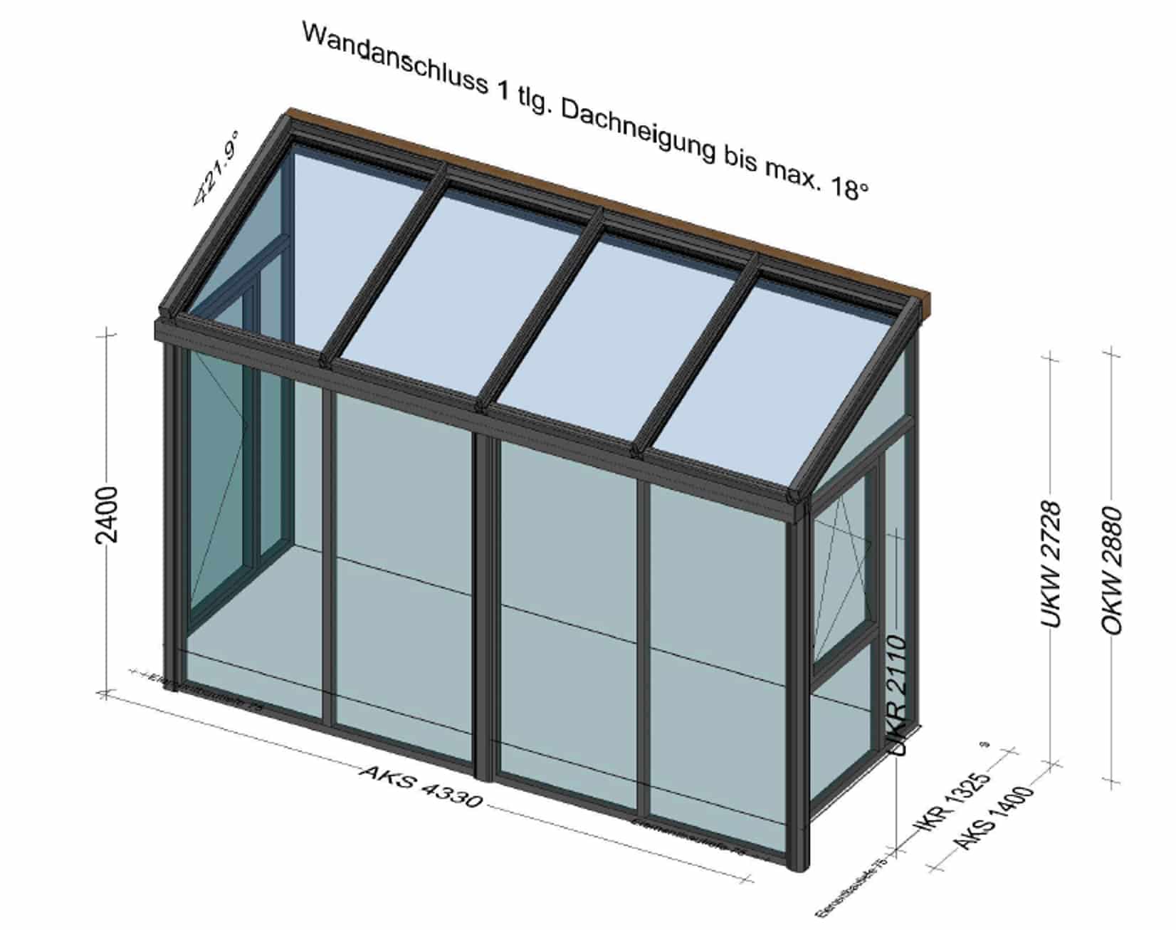 Windfang Wintergarten für Eingang