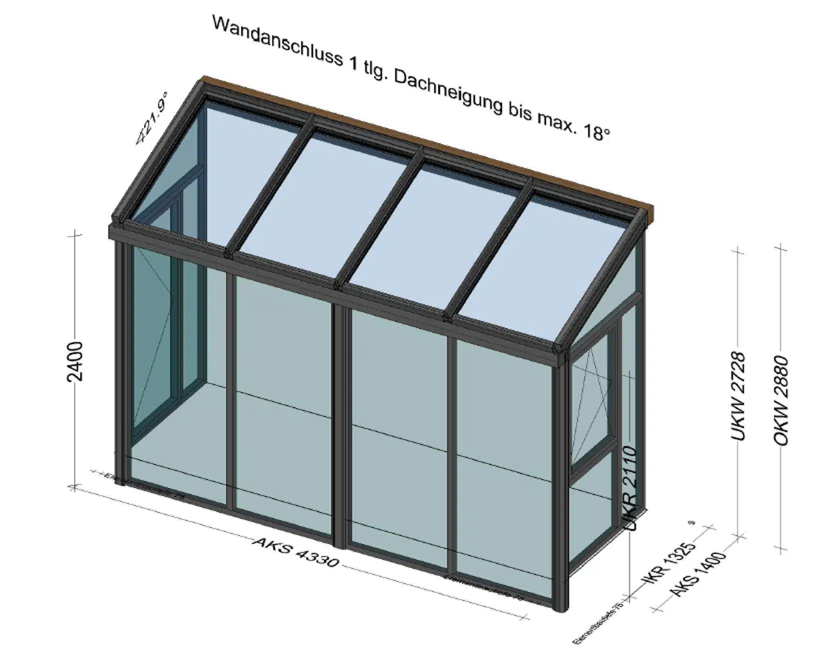 Windfang Wintergarten für Eingang