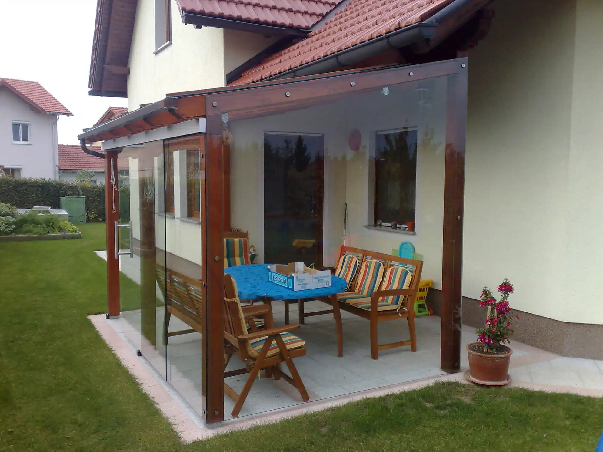 Windschutz für Pergola