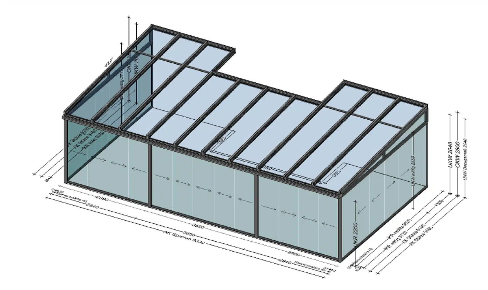 Wintergarten 10 x 5 Meter - Planung in Linz