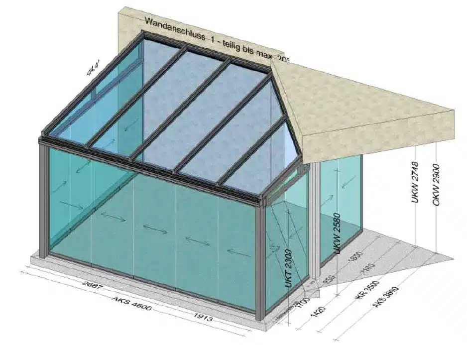 Wintergarten 5 x 4 m