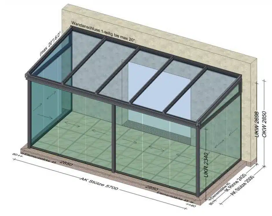 Wintergarten 6 x 2,5