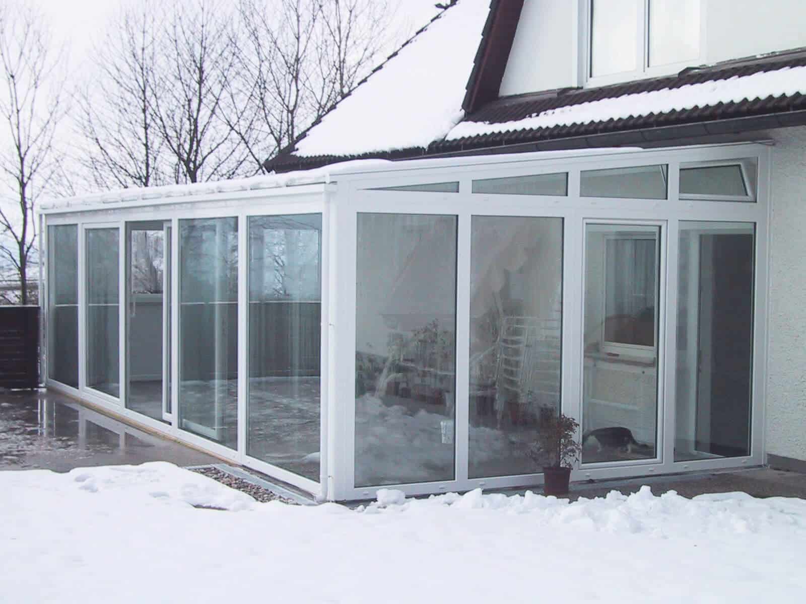 Wintergarten Anbau mit Schiebeelementen
